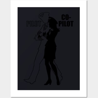 Female Co-Pilot and Pilot Posters and Art